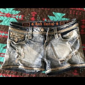 Rock Revival Distressed Shorts